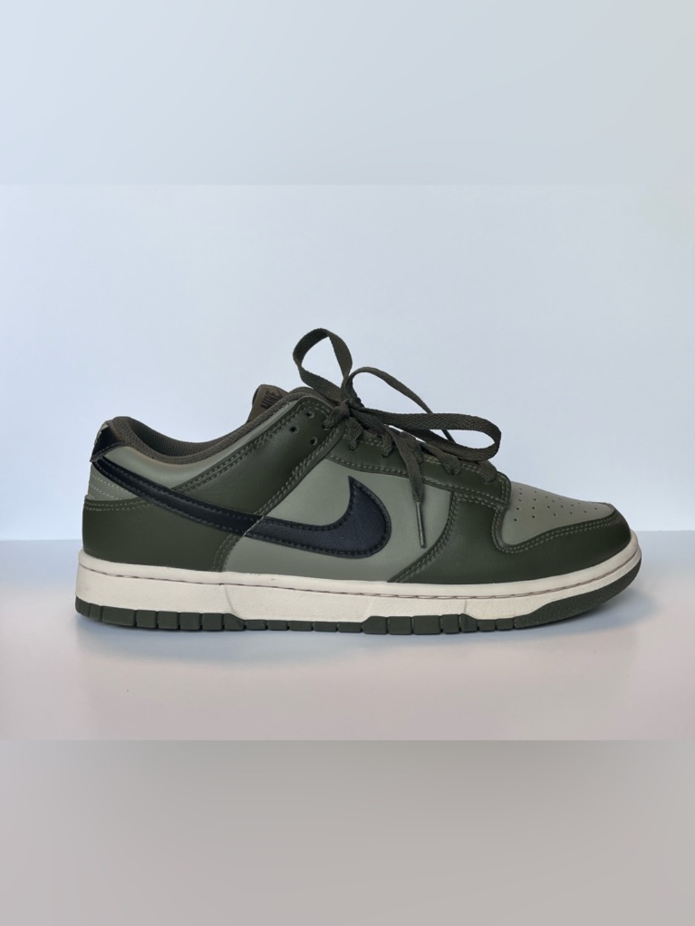 Nike Dunk Low Retro Leather Sneakers Green Olive Cargo Khaki HF5441-300